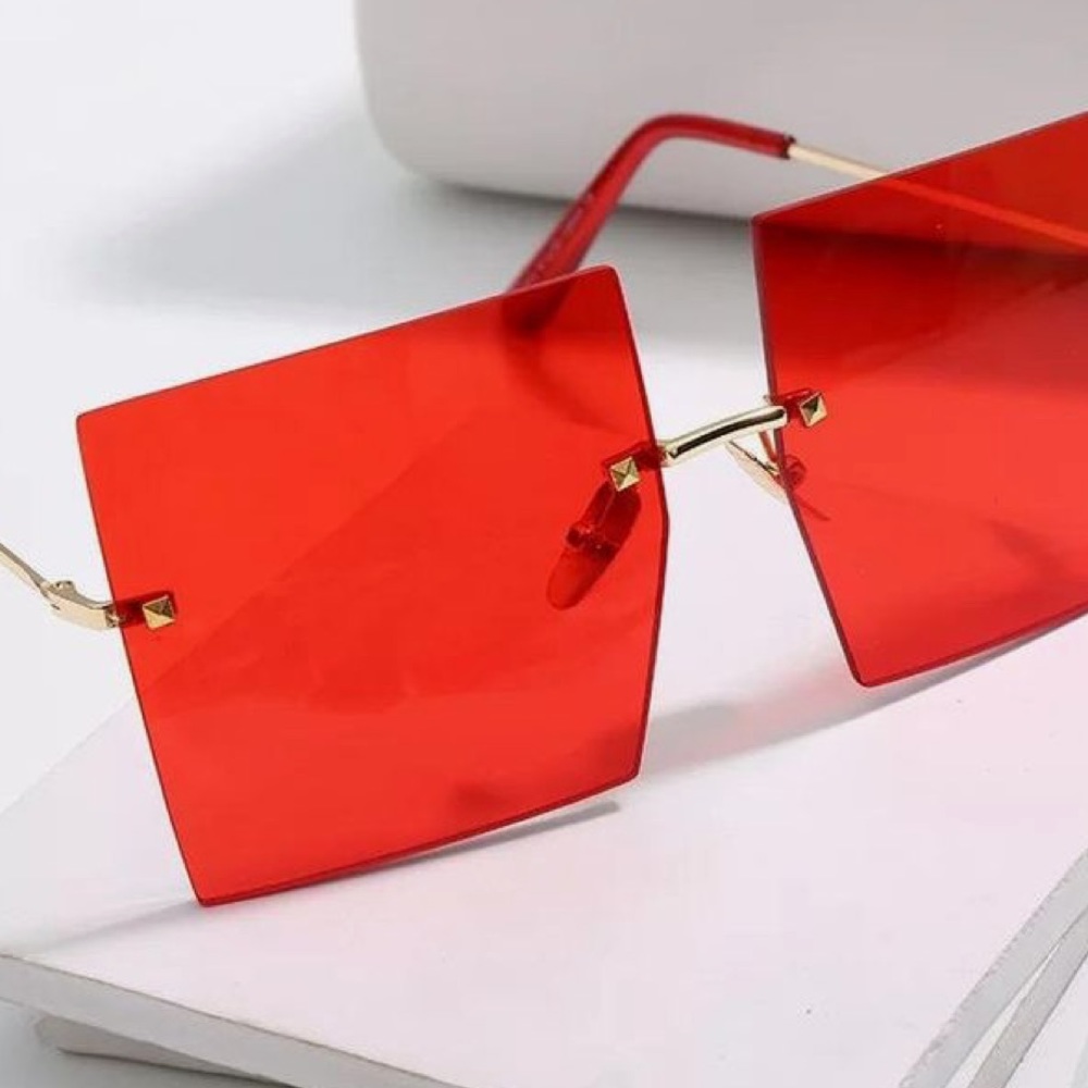 Red Rimless Sunglasses☀︎︎